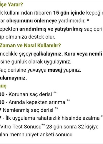 KEPEK ÖNLEYİCİ SAÇ BAKIM LOSYONU - Görsel 5