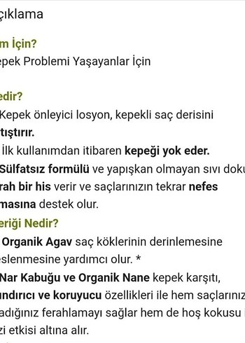 KEPEK ÖNLEYİCİ SAÇ BAKIM LOSYONU - Görsel 3