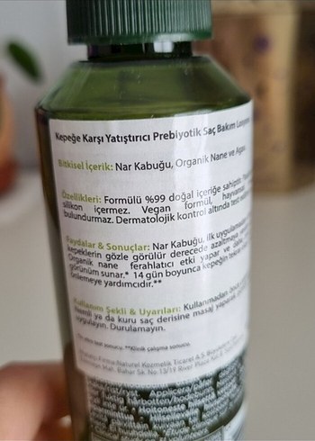 KEPEK ÖNLEYİCİ SAÇ BAKIM LOSYONU - Görsel 9