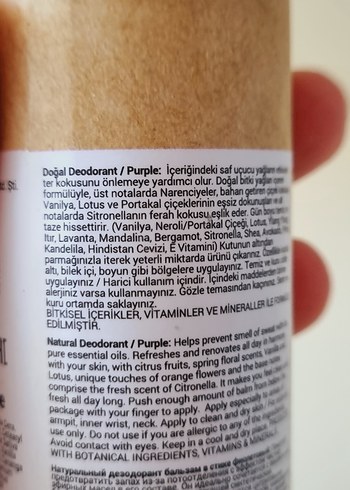 Beden Doğal Kadın Deodorantı DeoBalm purple