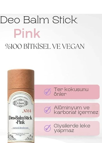 Kiehl's Doğal Kadın Deodorantı DeoBalmStick Pink