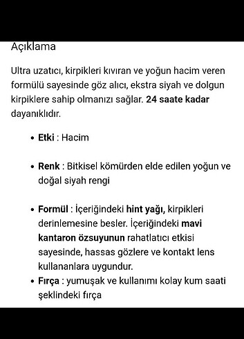 YOĞUN HACIM VEREN UZATICI MASKARA - Görsel 7