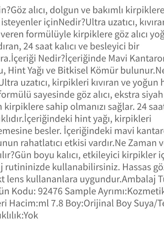 YOĞUN HACIM VEREN UZATICI MASKARA - Görsel 2