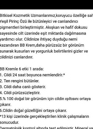 Beden YVES ROCHER BB KREM 2025'in 8.AYIDIR