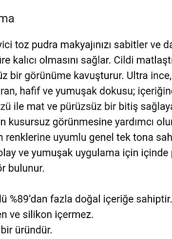 Beden Renk SABITLEYICI TOZ PUDRA