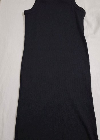 Siyah Kadın Yüksek Yakalı Uzun Elbise - Görsel 5