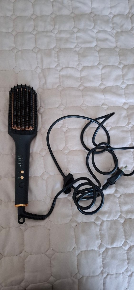 Siyah Saç Düzleştirici Fırça 4 Isı Ayarı - Görsel 5
