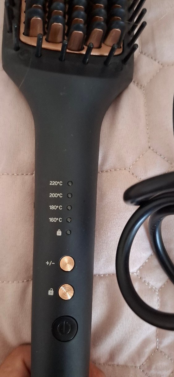 Siyah Saç Düzleştirici Fırça 4 Isı Ayarı - Görsel 3