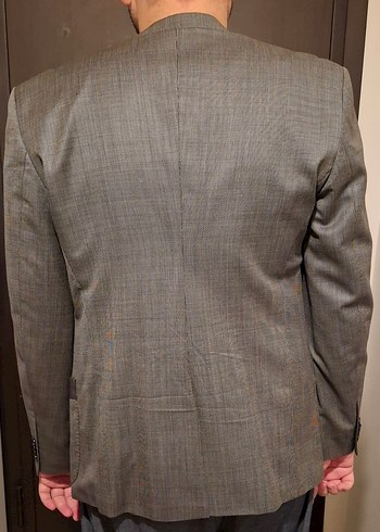 kığılı  Gri Erkek Regular Fit Kruvaze Ceket - Görsel 2