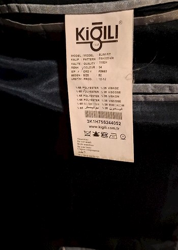 kığılı  Gri Erkek Regular Fit Kruvaze Ceket - Görsel 3