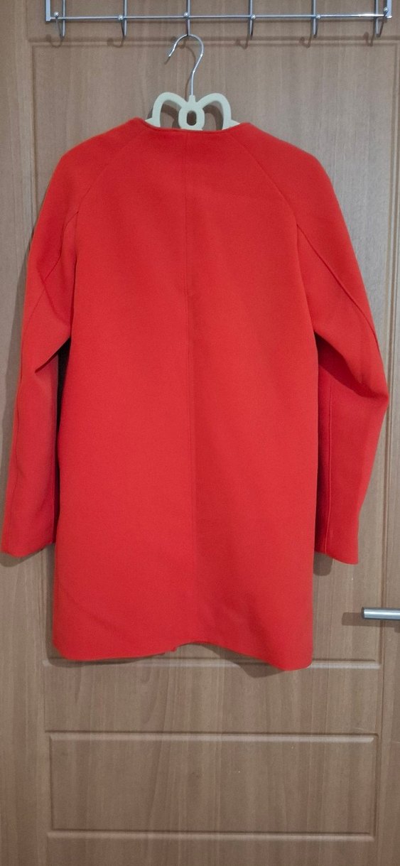 Kırmızı Fermuarlı Midi Kadın Kaban - Görsel 4