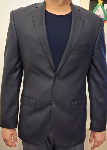 Gri Erkek Düğmeli Regular Fit Takım Ceketi - Görsel 2