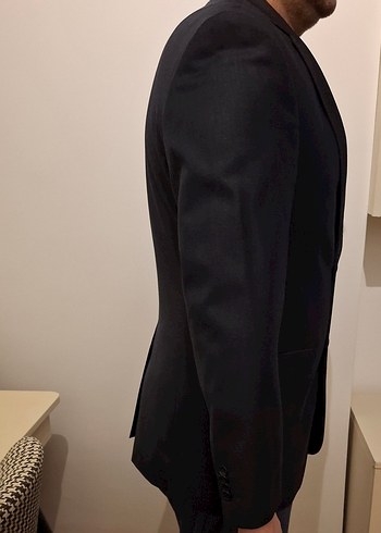 Gri Erkek Düğmeli Regular Fit Takım Ceketi - Görsel 5