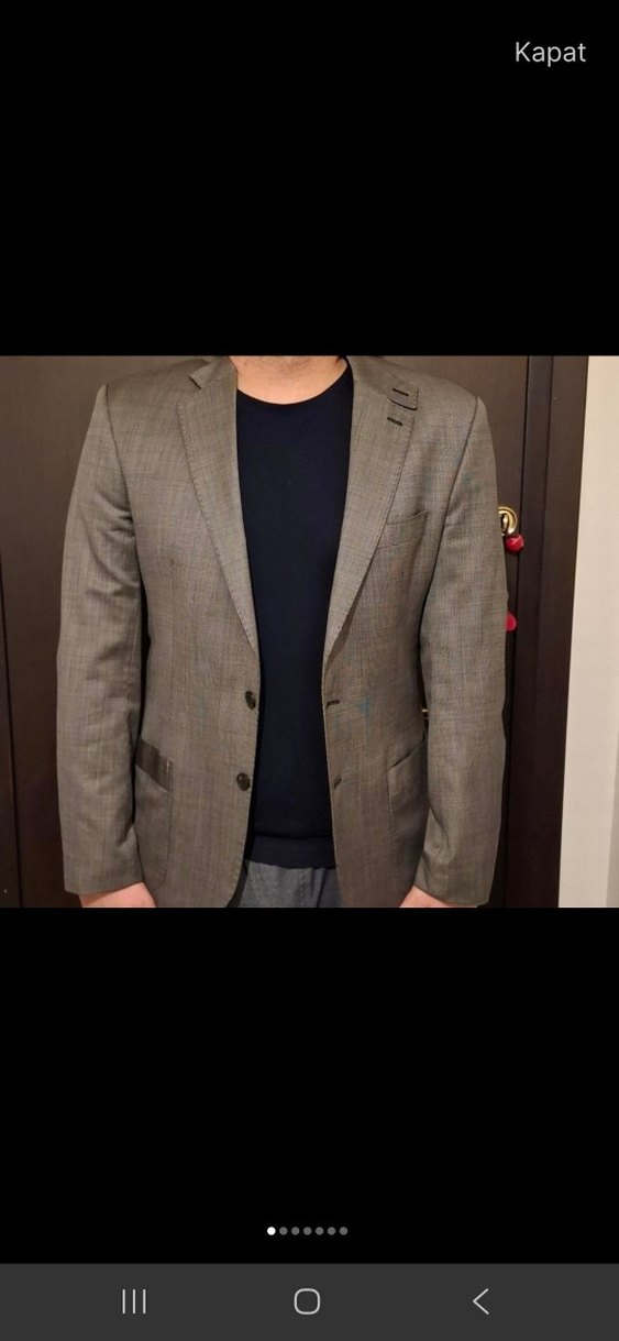 kığılı Gri Kruvaze Erkek  Ceket - Görsel 3