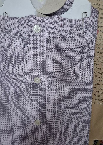 Düğmeli Kısa Kollu Gri Erkek Gömlek - Görsel 2