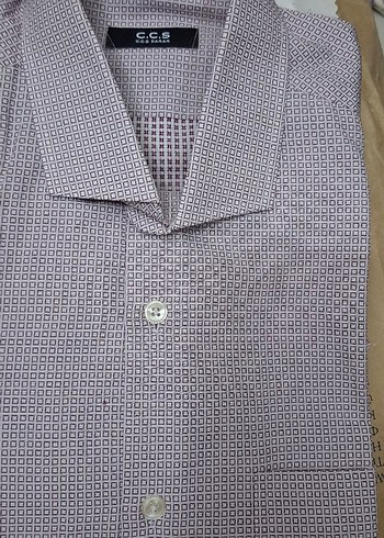 Düğmeli Kısa Kollu Gri Erkek Gömlek - Görsel 6