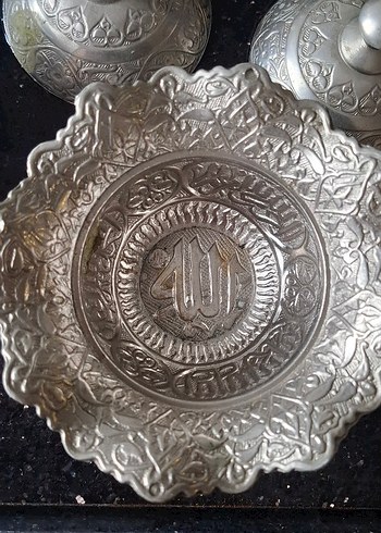 Etnik Desenli Gri Beyaz Sofra Takımı - Görsel 3