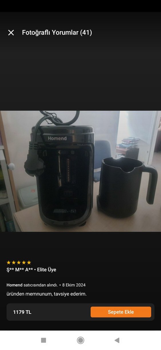 Homend Siyah Kahve Makinesi - Görsel 2