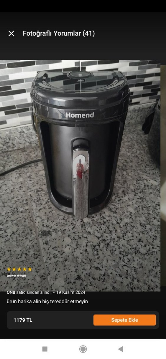 Homend Siyah Kahve Makinesi - Görsel 3