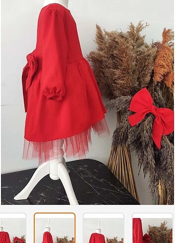 Kırmızı elbise  - Görsel 5