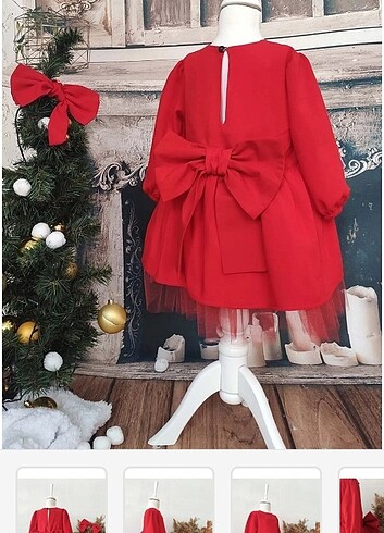 Kırmızı elbise  - Görsel 8