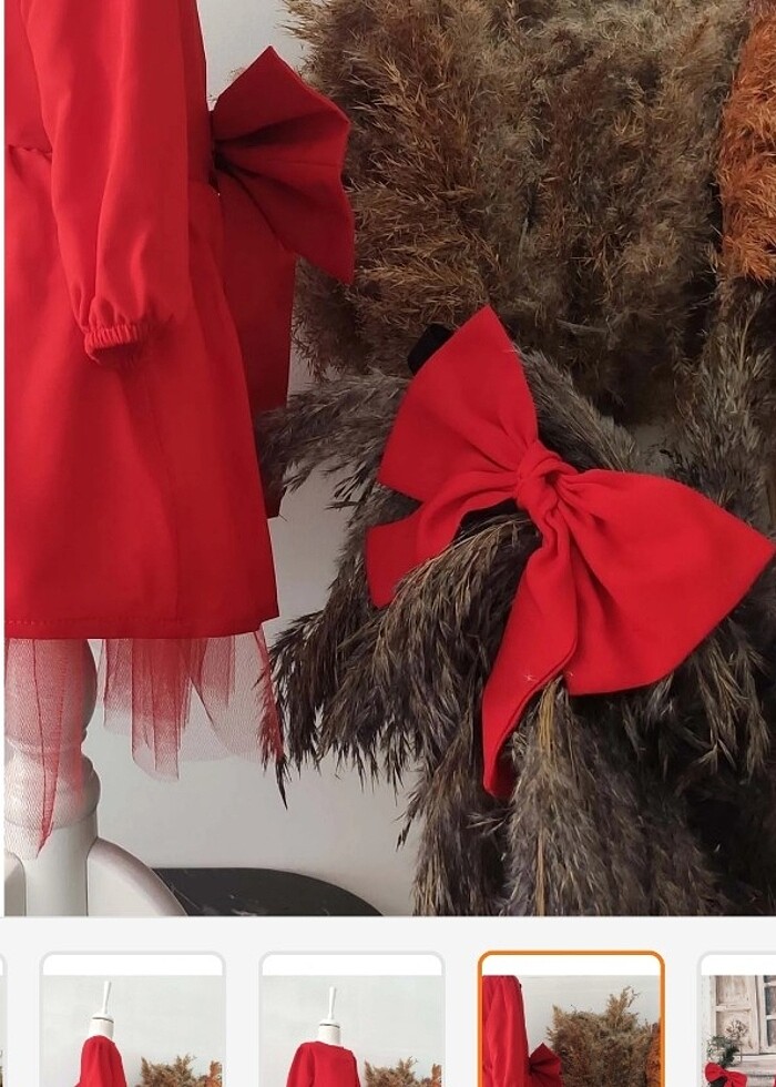 Kırmızı elbise  - Görsel 2