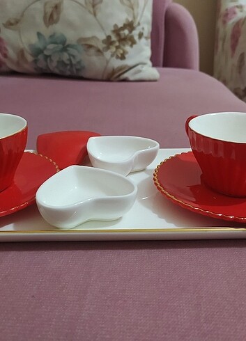 Fincan takımı porselen tepsili  - Görsel 4
