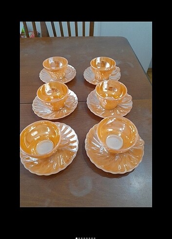 Antika türk kahve fincanı takımı  - Görsel 2