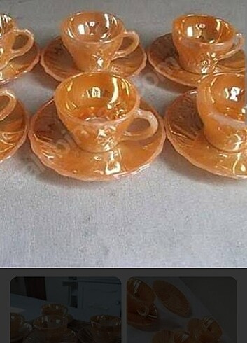 Antika türk kahve fincanı takımı  - Görsel 3