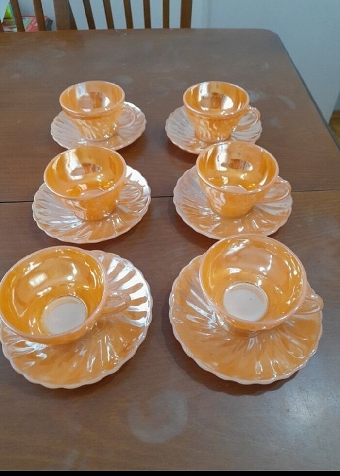 Antika türk kahve fincanı takımı  - Görsel 4