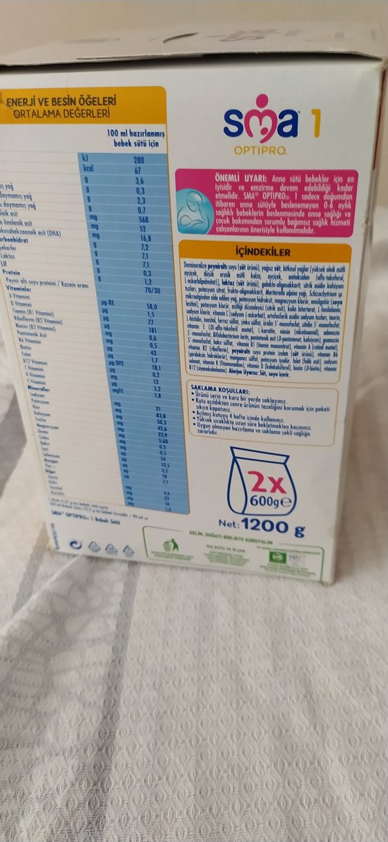 Optipro SMA Bebek Sütü 1,2 kg - Görsel 3