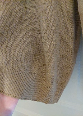 Bej V Yaka Erkek Triko Kazak - Görsel 5