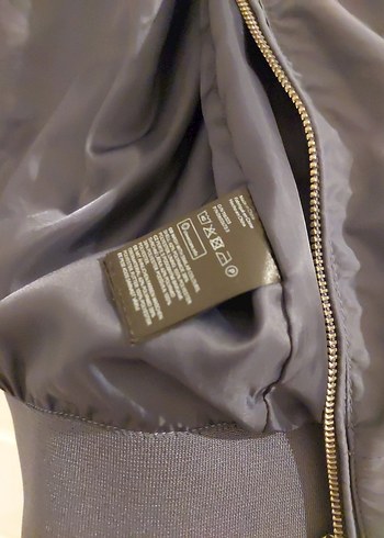 Gri Yüksek Yakalı Fermuarlı Erkek Ceket - Görsel 7