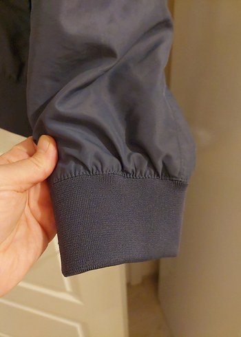 Gri Yüksek Yakalı Fermuarlı Erkek Ceket - Görsel 5