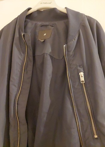 Gri Yüksek Yakalı Fermuarlı Erkek Ceket - Görsel 8