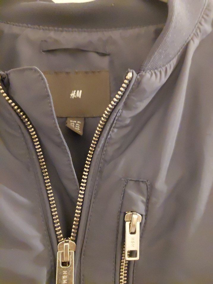 Gri Yüksek Yakalı Fermuarlı Erkek Ceket - Görsel 2