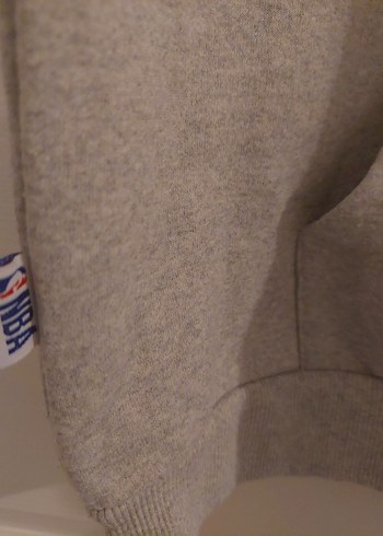 Gri Lakers Baskılı Kapüşonlu Sweatshirt - Görsel 2