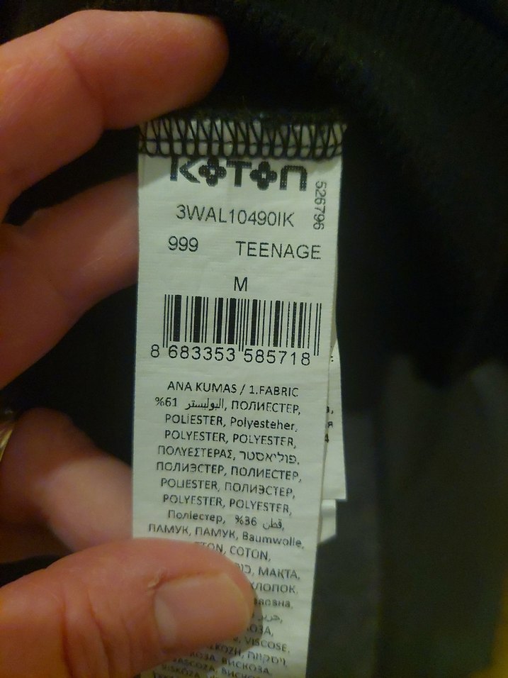 Siyah Baskılı Sweatshirt - Görsel 5