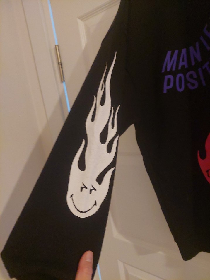 Siyah Baskılı Uzun Kollu Sweatshirt - Görsel 4