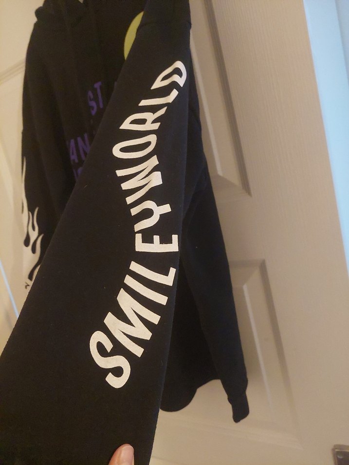 Siyah Baskılı Uzun Kollu Sweatshirt - Görsel 3