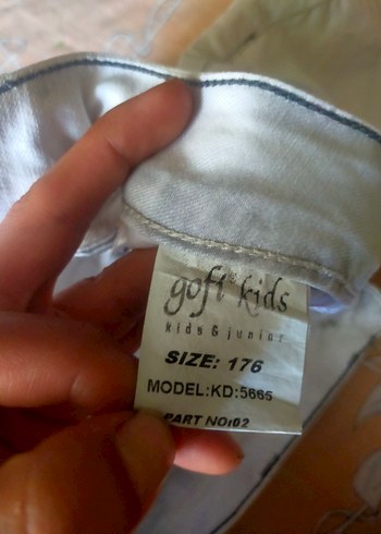 Beyaz Kadın Mini Denim Şort - Görsel 6