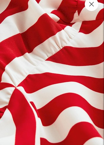 Kırmızı Çizgili Uzun Elbise - Görsel 5