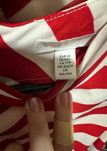 Kırmızı Çizgili Uzun Elbise - Görsel 7