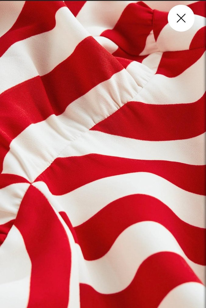 Kırmızı Çizgili Uzun Elbise - Görsel 5