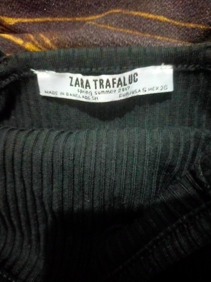 Siyah Kadın Crop Top Strappy Kol - Görsel 3