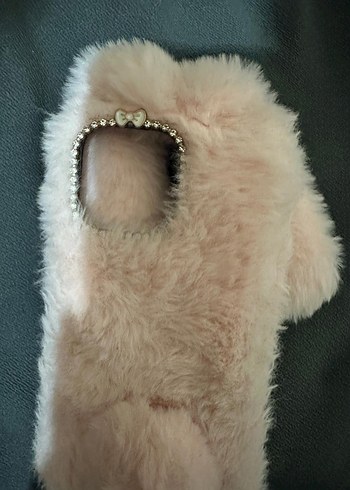 Pembe Kürklü Tavşan Kulaklı Telefon - Görsel 4