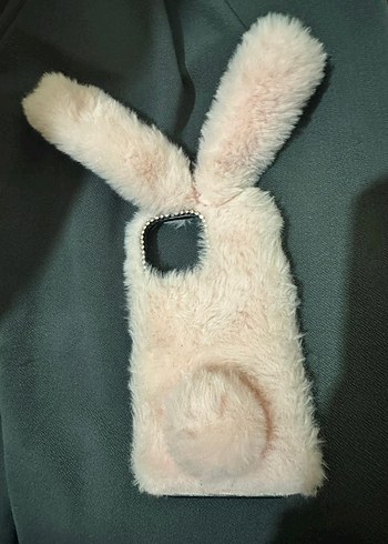 Pembe Kürklü Tavşan Kulaklı Telefon - Görsel 3