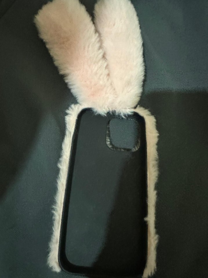 Pembe Kürklü Tavşan Kulaklı Telefon - Görsel 5