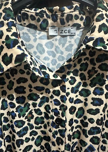 Leopar Desenli Uzun Kollu Kadın Elbise - Görsel 8