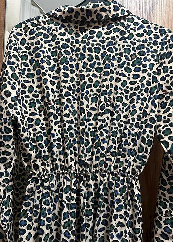 Leopar Desenli Uzun Kollu Kadın Elbise - Görsel 6